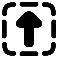 Triangle Arrow Up Dashed Square Icon from Plump Remix Set