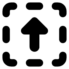 Triangle Arrow Up Dashed Square Icon from Core Solid Set