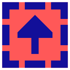Triangle Arrow Up Dashed Square Icon from Sharp Pop Set