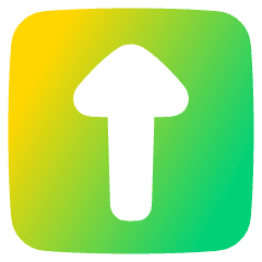 Triangle Arrow Up Square Icon from Plump Gradient Set