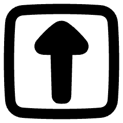 Triangle Arrow Up Square Icon from Plump Remix Set