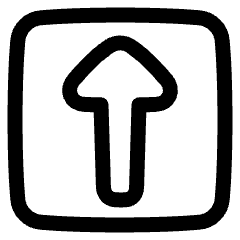 Triangle Arrow Up Square Icon from Plump Line Set