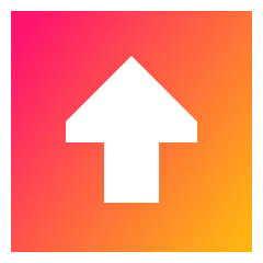 Triangle Arrow Up Square Icon from Sharp Gradient Set