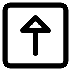 Triangle Arrow Up Square Icon from Core Line Set
