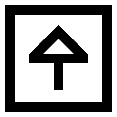 Triangle Arrow Up Square Icon from Sharp Line Set