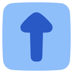Triangle Arrow Up Square Icon from Plump Flat Set