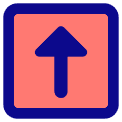 Triangle Arrow Up Square Icon from Core Pop Set