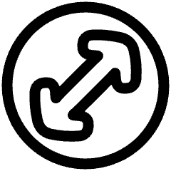 Line Arrow Diagonal Circle 1 Icon from Plump Line Set