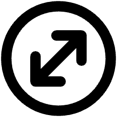 Line Arrow Diagonal Circle 1 Icon from Core Remix Set