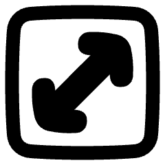 Line Arrow Diagonal Square 1 Icon from Plump Remix Set