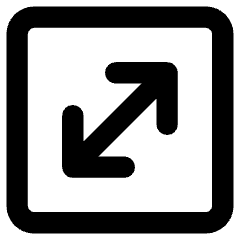 Line Arrow Diagonal Square 1 Icon from Core Remix Set