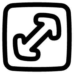 Line Arrow Diagonal Square 1 Icon from Plump Line Set
