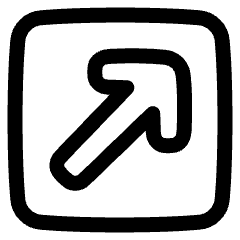 Line Arrow Diagonal Top Right Square Icon from Plump Line Set