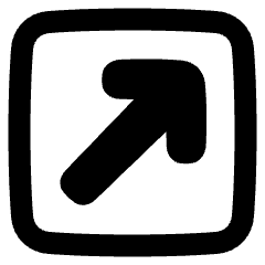 Line Arrow Diagonal Top Right Square Icon from Plump Remix Set