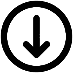 Line Arrow Down Circle 1 Icon from Core Remix Set