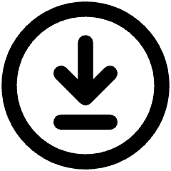 Line Arrow Down Circle 2 Icon from Core Remix Set