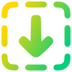 Line Arrow Down Dashed Square Icon from Plump Gradient Set