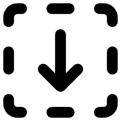Line Arrow Down Dashed Square Icon from Core Remix Set