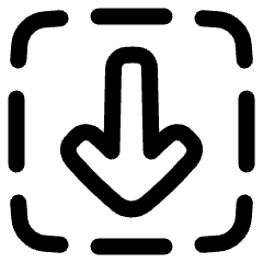 Line Arrow Down Dashed Square Icon from Plump Line Set