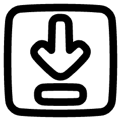 Line Arrow Down Square 2 Icon from Plump Line Set