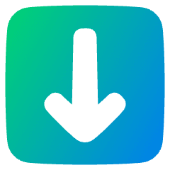 Line Arrow Down Square Icon from Plump Gradient Set