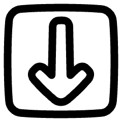 Line Arrow Down Square Icon from Plump Line Set