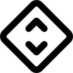 Line Arrow Expand Vertical Diamond Icon from Core Remix Set
