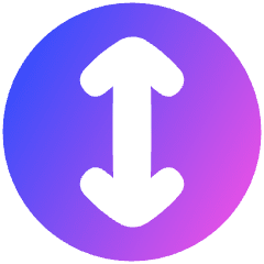 Line Arrow Fit To Height Circle Icon from Plump Gradient Set