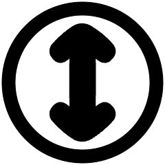 Line Arrow Fit To Height Circle Icon from Plump Remix Set