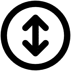 Line Arrow Fit To Height Circle Icon from Core Remix Set