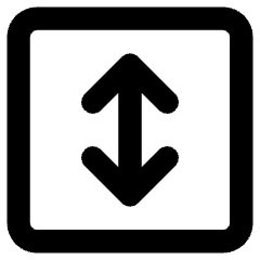 Line Arrow Fit To Height Square Icon from Core Remix Set