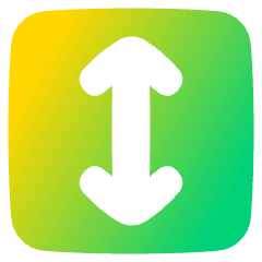 Line Arrow Fit To Height Square Icon from Plump Gradient Set