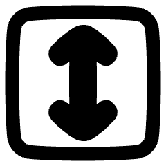 Line Arrow Fit To Height Square Icon from Plump Remix Set