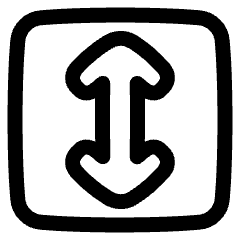 Line Arrow Fit To Height Square Icon from Plump Line Set