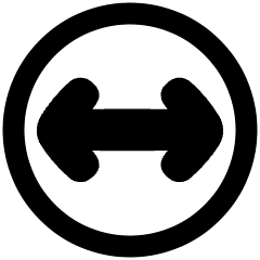 Line Arrow Fit To Width Circle Icon from Plump Remix Set