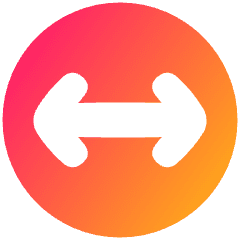 Line Arrow Fit To Width Circle Icon from Plump Gradient Set