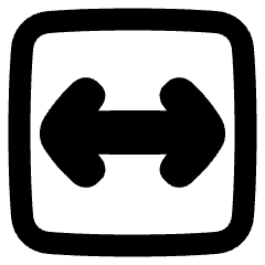 Line Arrow Fit To Width Square Icon from Plump Remix Set