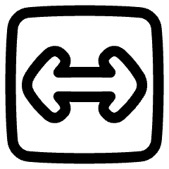 Line Arrow Fit To Width Square Icon from Plump Line Set