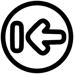 Line Arrow Left Circle 2 Icon from Plump Line Set