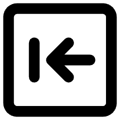 Line Arrow Left Square 2 Icon from Core Remix Set