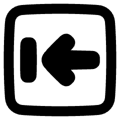 Line Arrow Left Square 2 Icon from Plump Remix Set