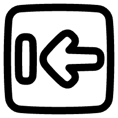 Line Arrow Left Square 2 Icon from Plump Line Set