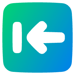 Line Arrow Left Square 2 Icon from Plump Gradient Set