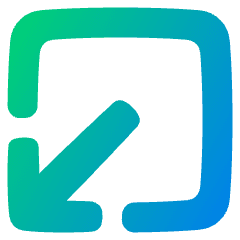 Line Arrow Minimize Window 1 Icon from Plump Gradient Set