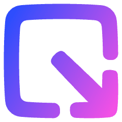 Line Arrow Minimize Window 2 Icon from Plump Gradient Set