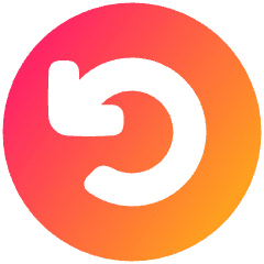 Line Arrow Rotate Left Circle Icon from Plump Gradient Set