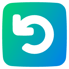 Line Arrow Rotate Left Square Icon from Plump Gradient Set