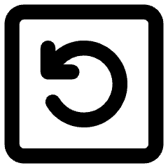 Line Arrow Rotate Left Square Icon from Core Remix Set