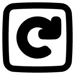 Line Arrow Rotate Right Square Icon from Plump Remix Set