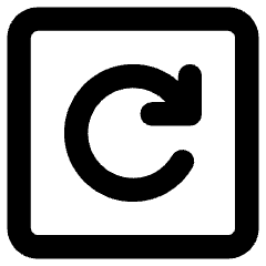 Line Arrow Rotate Right Square Icon from Core Remix Set